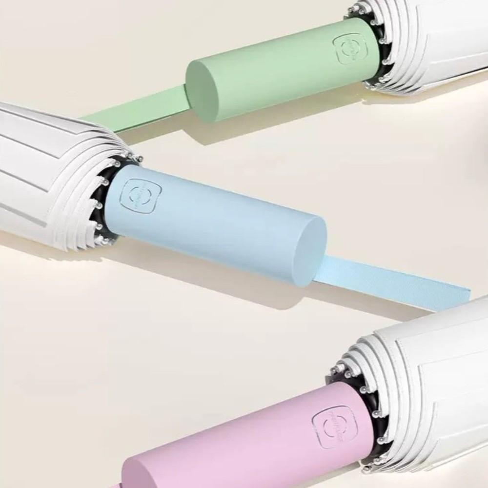 Gradient Color Rain Umbrella Double Keel Vinyl Folding Umbrella Durable Automatic Umbrella  Travel