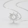 Tancise S925 Sterling Silver Light Luxury Hollowed Out Moon Pendant Necklace Women's Fashion Versatile Necklace