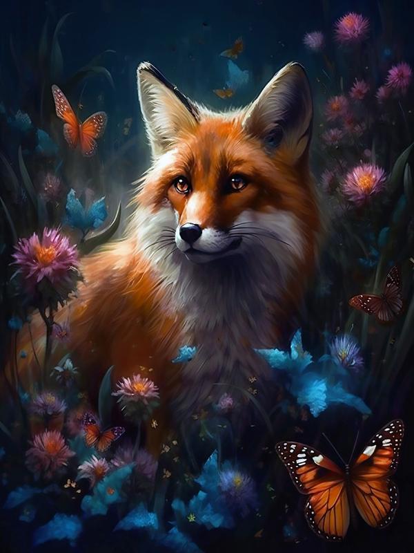 

Алмазная картина Новые поступления 2024 Животные Лиса Цветы Diy Полный квадратный круглый дрель Горный хрусталь Вышивка Цветочная мозаика Наборы для вышивки крестом Настенный декор Round drill 40x50cm