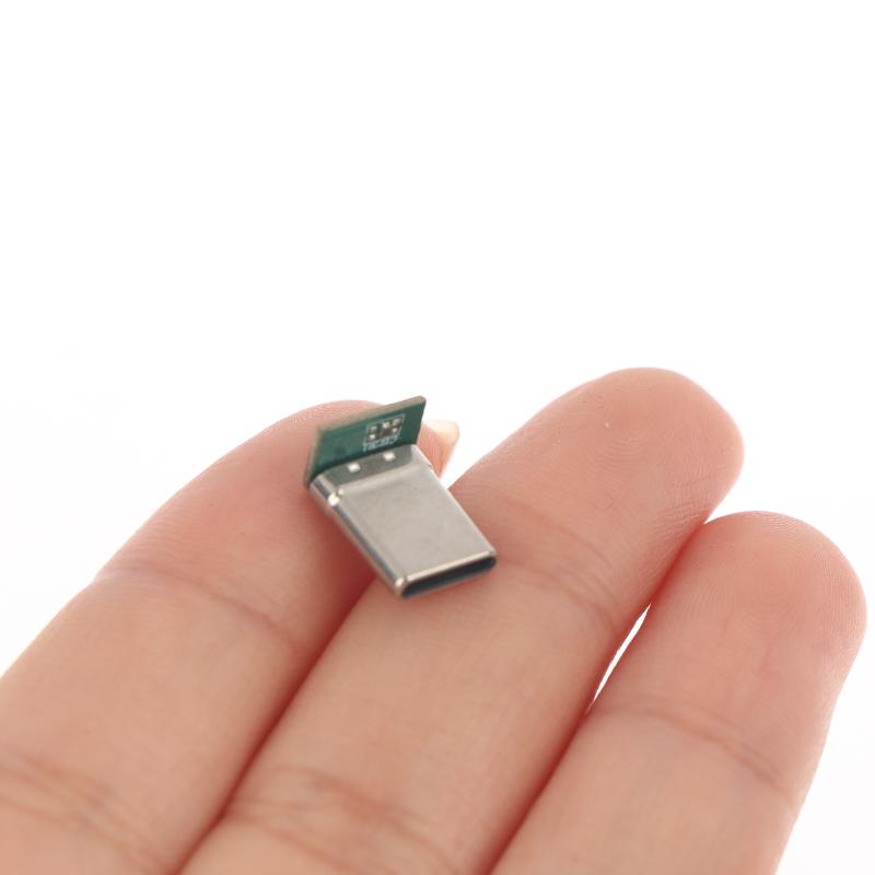 2/4/10Pcs 16Pin 2 Welding Wire Data Band Pcb Usb Board Usb 3.1 Type C Vertical Patch Board Male Head 16P Usb C Connector