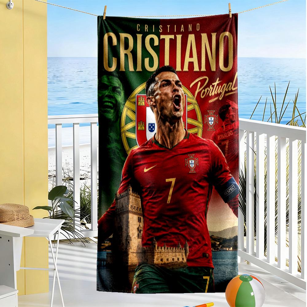 Ronaldo's Legacy Football Beach Towel Super Soft & Absorbent Comfortable Lightweight