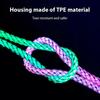 66W 3 in 1 Fast Charging Cable 6A Type C Micro USB Cable RGB Colorful Streamer Glowing Line USB Cable For iPhone Samsung Xiaomi
