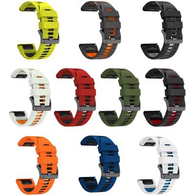 22 26MM Silicone WatchBand Strap For Garmin Fenix 8 7 7X 6X 6 Pro 5 5XPlus Epix Gen2 Enduro2 WristStrap QuickFit Release Bracele