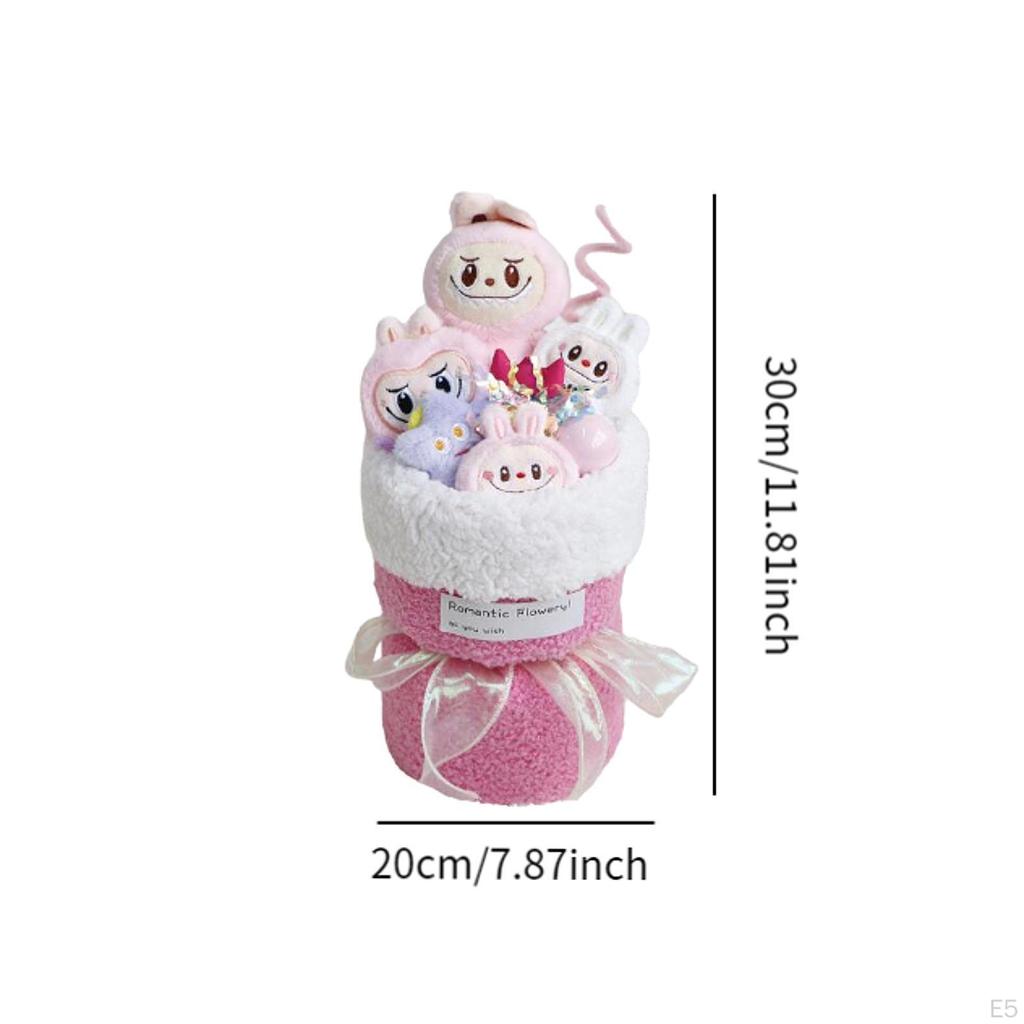 Plush Toy Doll Bouquet Home Decor for Anniversaries Bridal Shower Mother Day Coffee