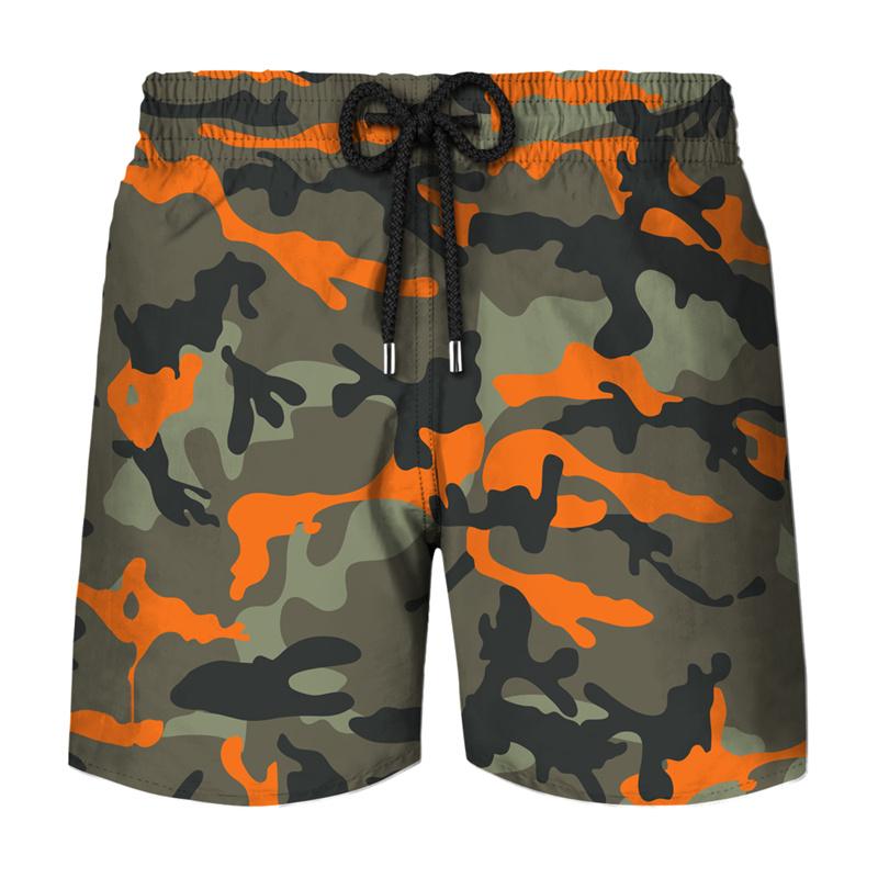 Fashion Men's Camouflage 3D Printing Short Pants Casual Swim Trunks Summer Short Beachwear Male Beach Shorts Surfboard Quick Dry