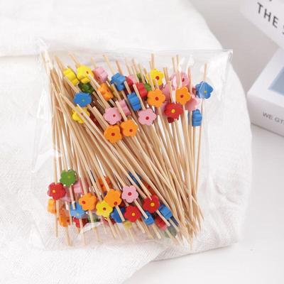 Disposable Plum Blossom Bamboo Fruit Picks