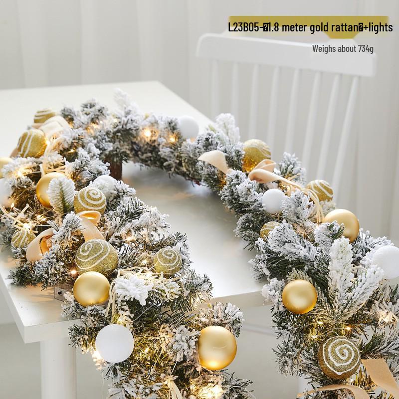 Christmas Snowflake Garland for Hotels, Malls, Windows, Doors & Stair Handrails