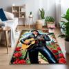 1pc Elvis Presley Guitar Printed Chair Rug for Home Office Use, Living Room Kitchen Game Room Area Carpet