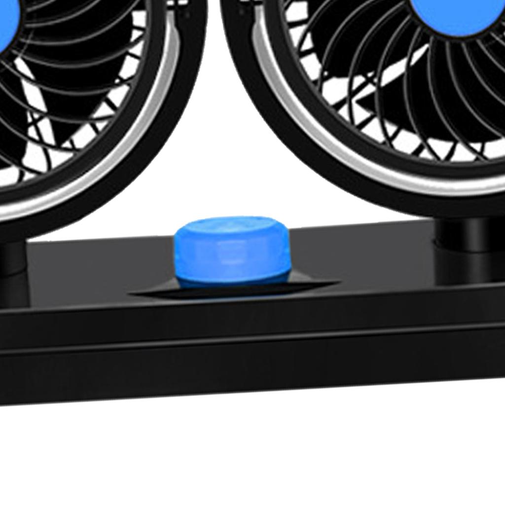 Doppelkopf USB-Ventilator für Armaturenbrett Auto ABS 360 Grad drehbarer tragbarer Fahrzeugkühlventilator für Wohnmobil