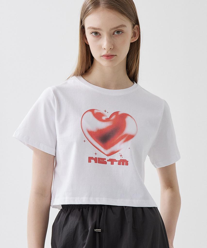 Nasttingijeubeleoldaenmi Matal Luv Tee_White [Crop]
