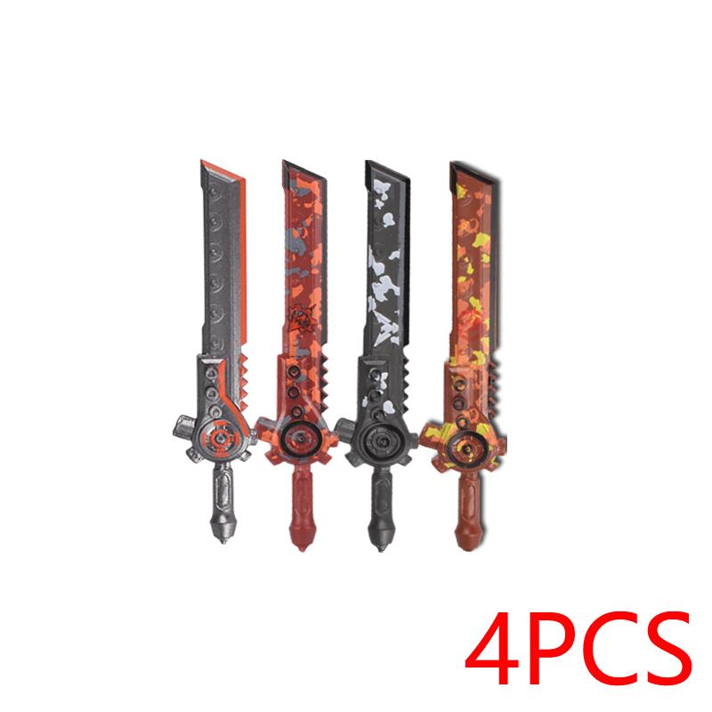 MOC Stavebnice Mini Akční Figurka Příslušenství Kuše Blackhawk Kamuflážní Štít Plamenný Meč Vrtulník DIY Kostky Hračka Dárky