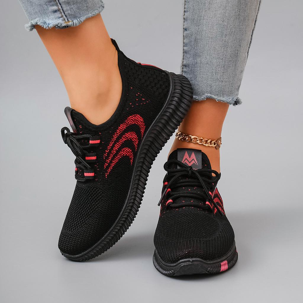 Spring and Autumn New Women's Casual Lace Up Comfortable, Breathable, Lightweight and Wear-Resistant Sports Shoes