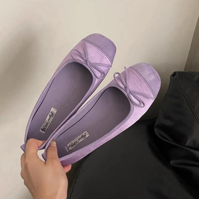 Fashion SUOJIALUN 2025 New Spring Women Flat Shoes Fashion Round Toe Shallow Slip On Ladies Ballet Shoes Soft Leather Eelgant Boat Shoes