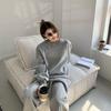 Purple Women’s Casual Running Sportswear Set - 2025 Spring/Autumn Fashion: Loose Sweatshirt & Long Pants Two-Piece.