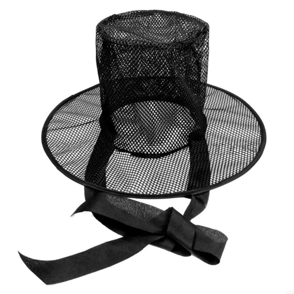 Lightweight Traditional Korean Gat Hat Adjustable Flat Topper Hat Halloween Cosplay