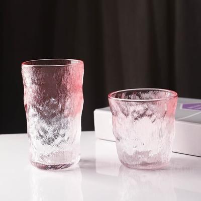 Tasse en Verre Glacier Rose Tasse à Café Petit-Déjeuner Haut de Gamme Haut Niveau d'Apparence Tasse à Lait Maison Cadeau pour Votre Femme Tasse en Verre Mug à Café