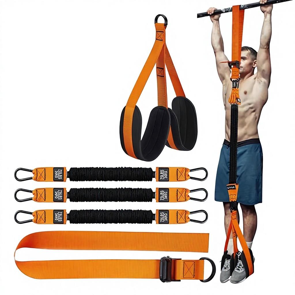 Elastischer Latex-Zug-Booster-Gürtel Indoor-Fitness-Sport Reckstange Hilfs-Spannseilgerät für Trainingsbänder
