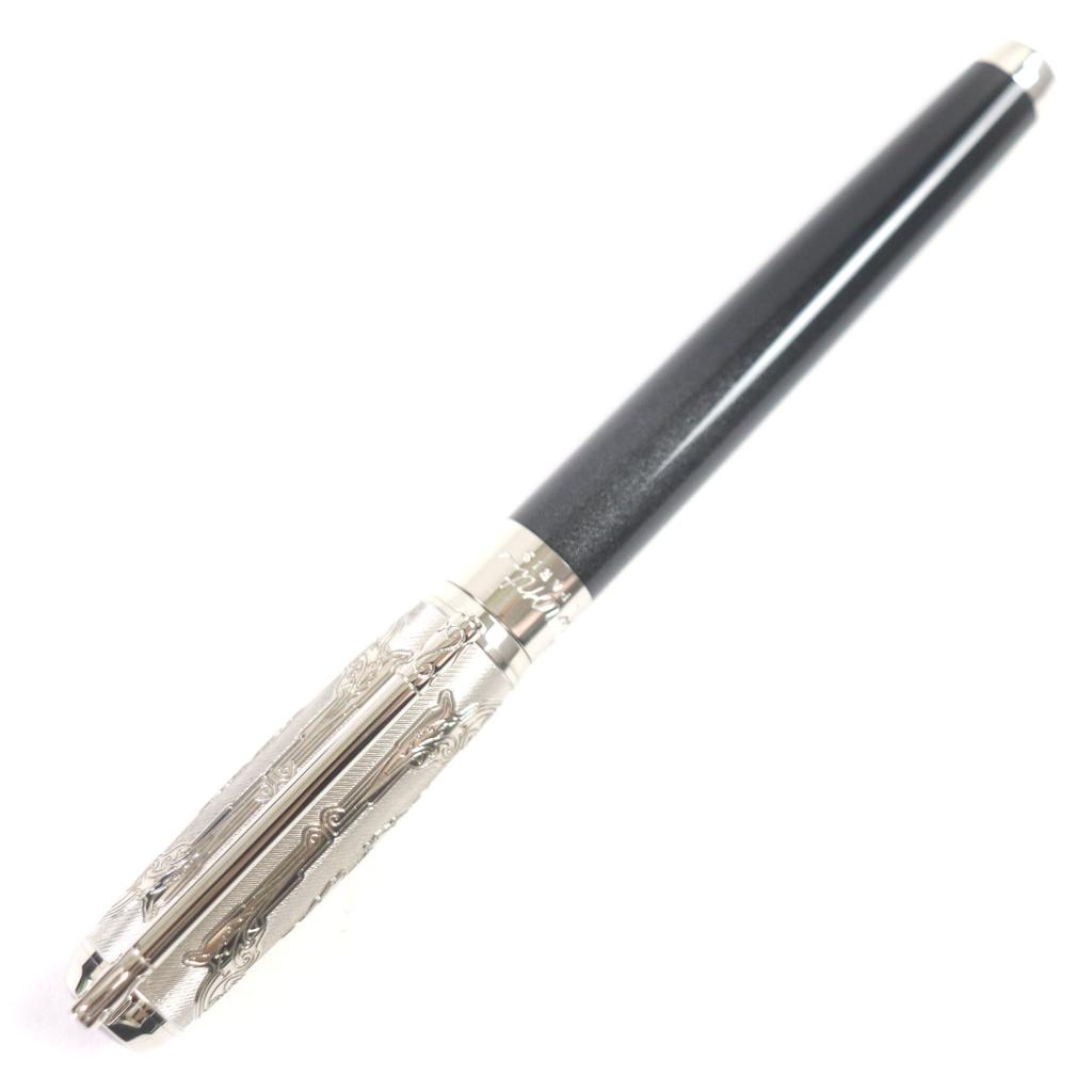 Pristine Dupont fountain pen Wild West 198/1500 Black Silver K14 mens Used
