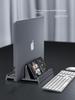 3-in-1 Aluminum Vertical Stand for Laptop, Tablet, and Phone Storage