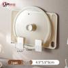 Wall-Mounted Kitchen Pot Lid Holder with Storage Rack