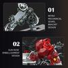 Non-Toxic 631Pcs Creative Mecha Rose Revolver Pistol Building Blocks Technical Red Flower Petal Gun Moc Bricks Assemble Toy Adult Kid Gift