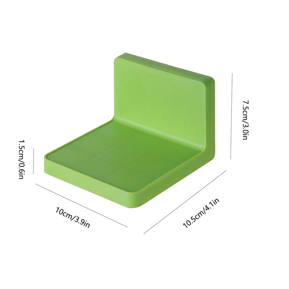 Multifunction Wall Mounted Storage Rack Adhesive DIY Soap Sponge Holder Kitchen Bathroom Self Adhesive No-drill Shelves