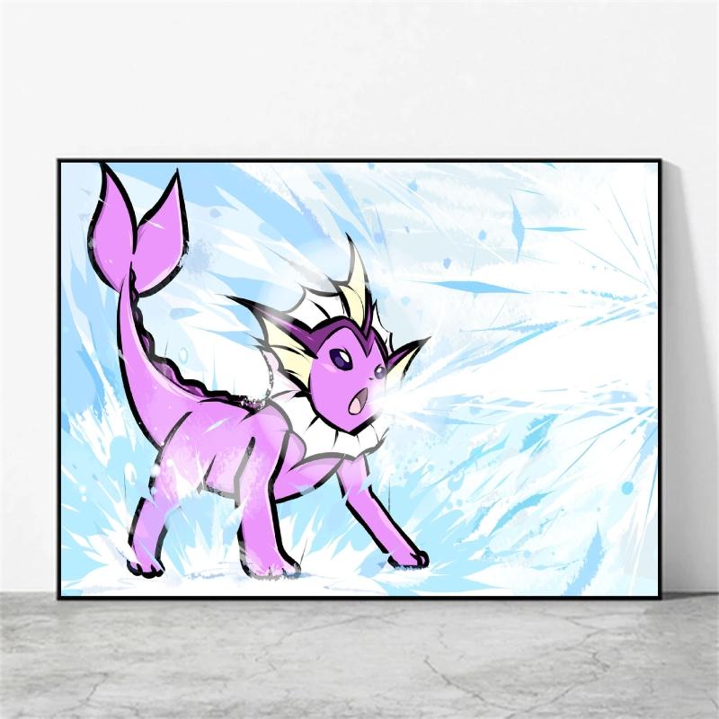 Canvas Wall Art Pokemon Genga Aesthetic Poster Cuadros Best Gifts Kid Action Figures Modern Home Modular Painting Waterproof
