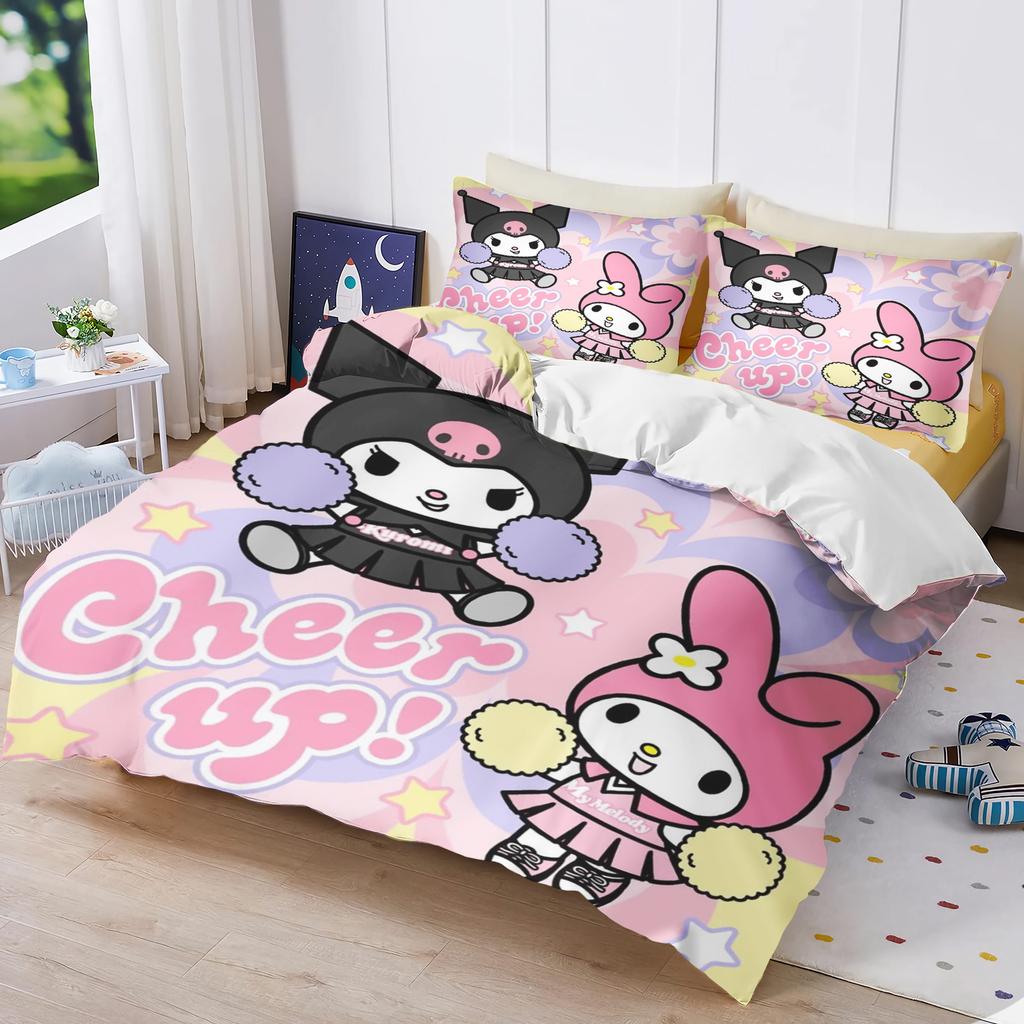 My Melody 3-Piece 1 Quilt Cover One Piece Bedding Set Comforte Luxus Exquisite Birthday Gift Polyester Home Decor