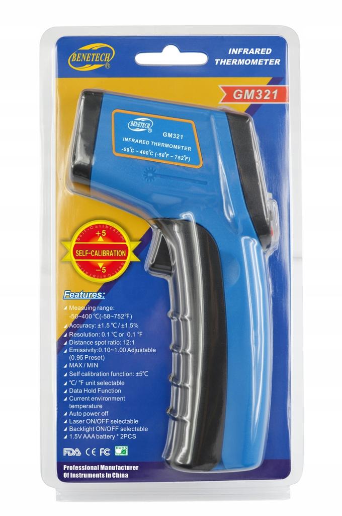 Set Of 10 Laser Pyrometer -50+400°C Emissivity