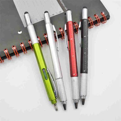 Multifunction Ballpoint Pen Screwdriver Ruler Spirit Level Ball Pen Scale Stylus Touch Screen Pen