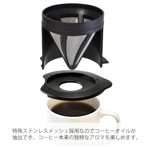 Hario "Cafeor" Mesh Coffee Dripper, Size 01, Black