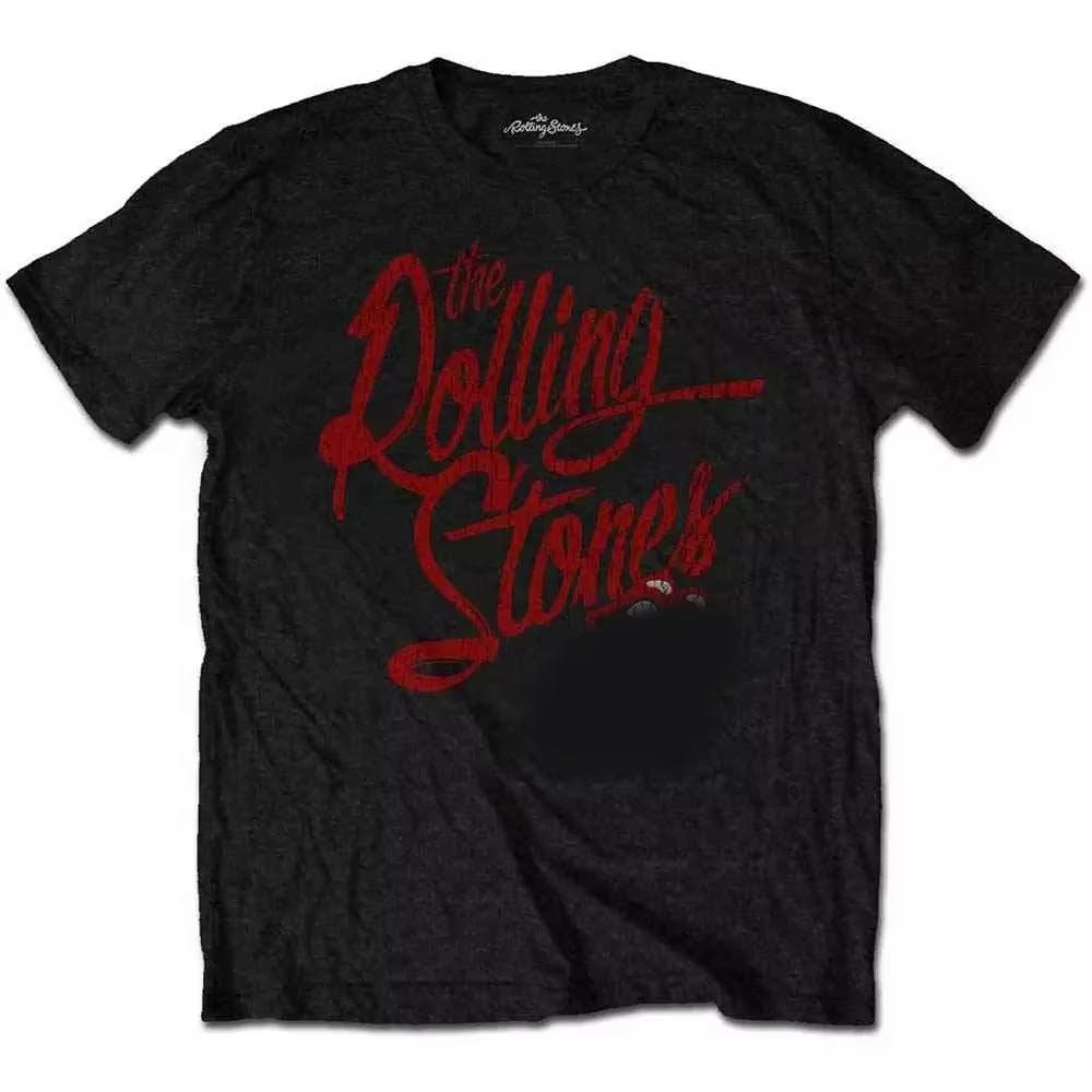 Street Fashion Rock Top Short Sleeve 1962 Rolling Stones The Rolling Stones Tshirt American Retro Punk Women Rock Top T-Shirt