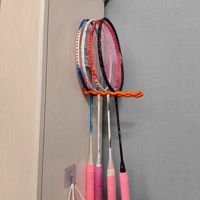 Wall Mounted Racket Holder Tennis Racket Holder Badminton Racket Holder Wall Wave Hook Storage Holds Multiple Racquets Rack