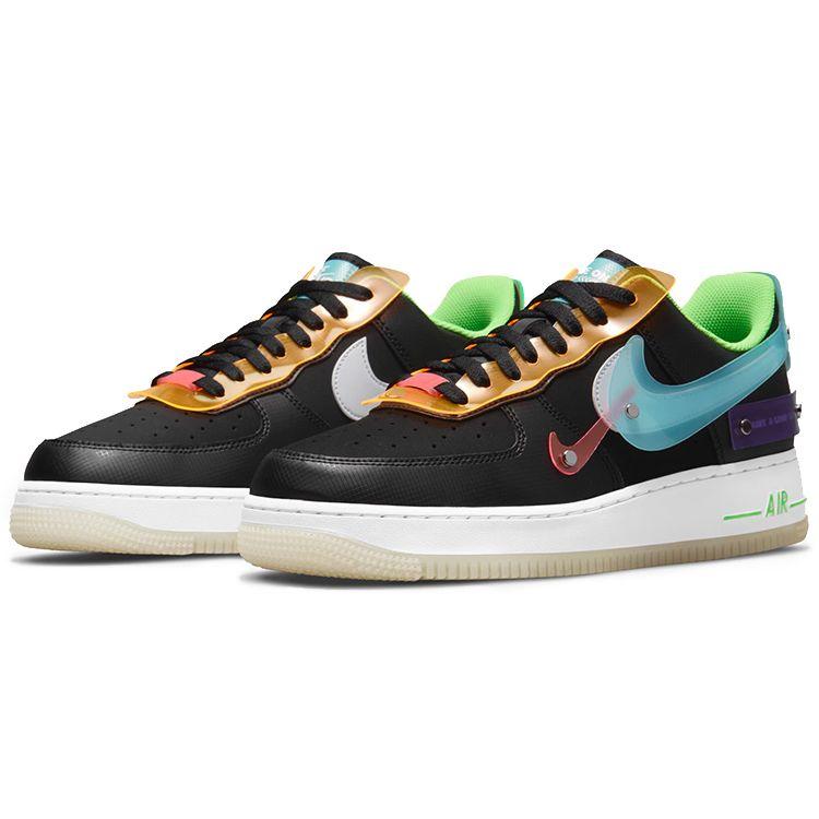 Nike Air Force 1 07 LV8 Have a Good Game Herren-Sneaker Schwarz Weiß-Weiß Green-Strike DO7085-011