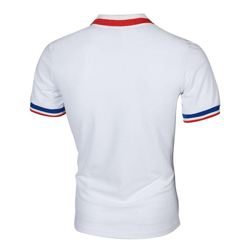 Summer Men's Simple Rib Color Block Casual Men's Lapel Short-sleeved Polo Shirt