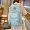 Schoolbag Korean Small Fresh Student Schoolbag Graffiti Versatile Lightweight Large Capacity Travel Backpack Junior High School Backpack Women's Bag