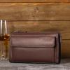 Pochette en cuir pour homme, sac d'affaires grande capacité motif autruche, portefeuille long décontracté multifonction pochette.