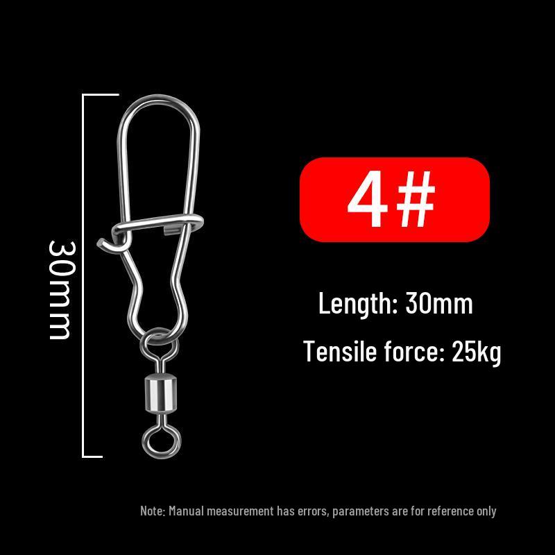 Strong Pull Carabiner Snap Swivel Quick-Open 8-Shape Fishing Ring Connector
