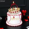 Crystal Pearl Crown Tiara Cake Topper Princess Theme Birthday Baby Shower Wedding Decorative Cupcake Topper For Kids Party
