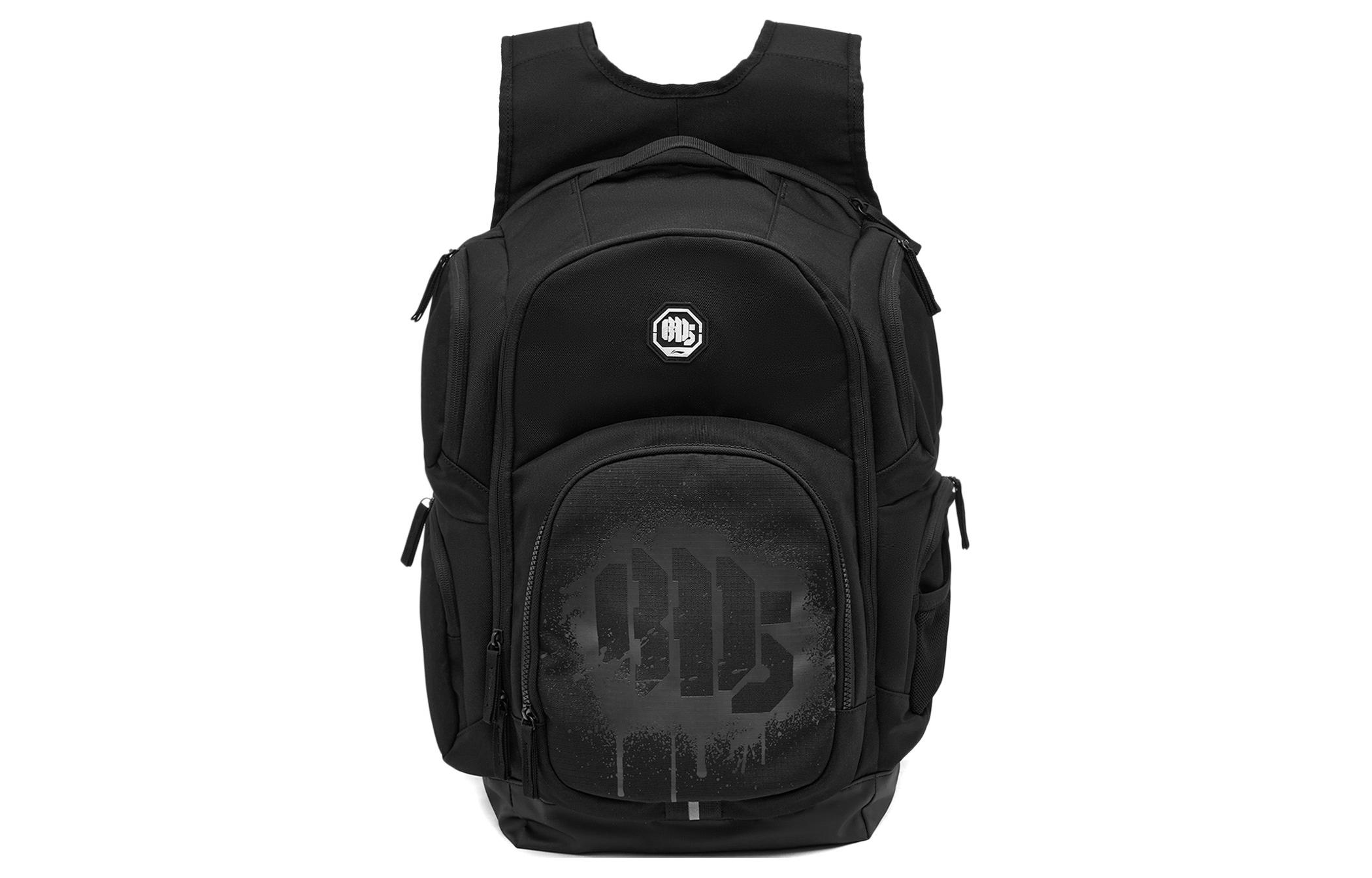 Li Ning Polyester Sports Backpack Unisex Black ABSU117-1