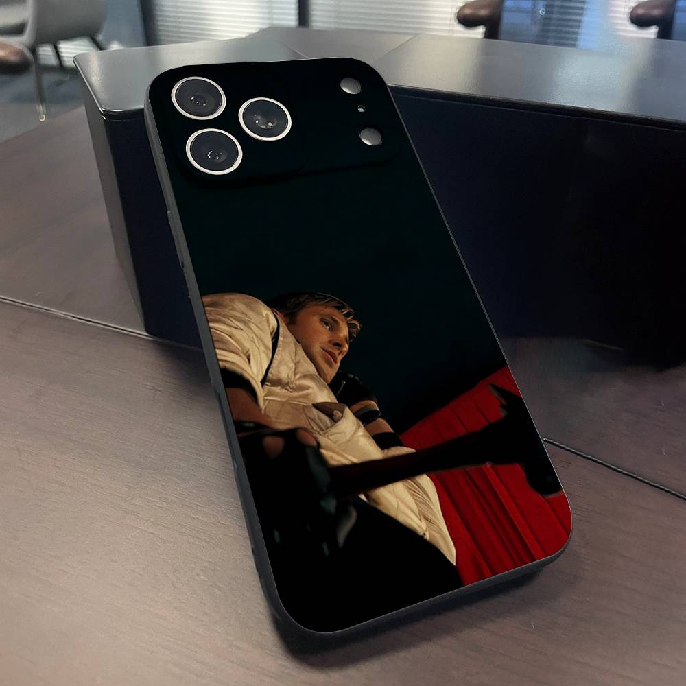 Movie Drive Ryan Gosling Phone Case For iPhone 17,16,15,14,13,12,11,Pro,Max,Plus,X,XS,SE4,E,Mini,Soft Black Case