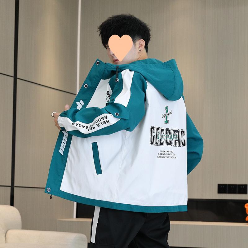 Spring and Autumn Jackets for Men and Teenagers Korean Style Fashion Trend Workwear Casual Tops