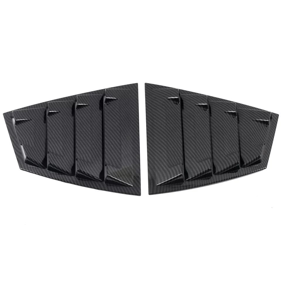 For Subaru WRX STi 2015- Car Rear Louver Window Side Shutter Cover Trim Sticker Vent Scoop ABS Carbon Fiber Accessories ABS