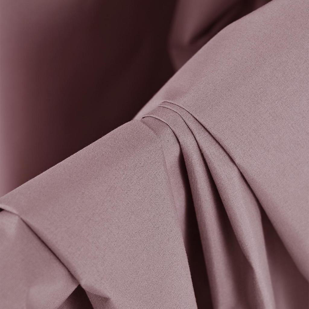 SHEIN Yafang Rod Pocket Blackout Curtains - Solid Color, Insulated, Sun Protection for Living Room & Balcony.