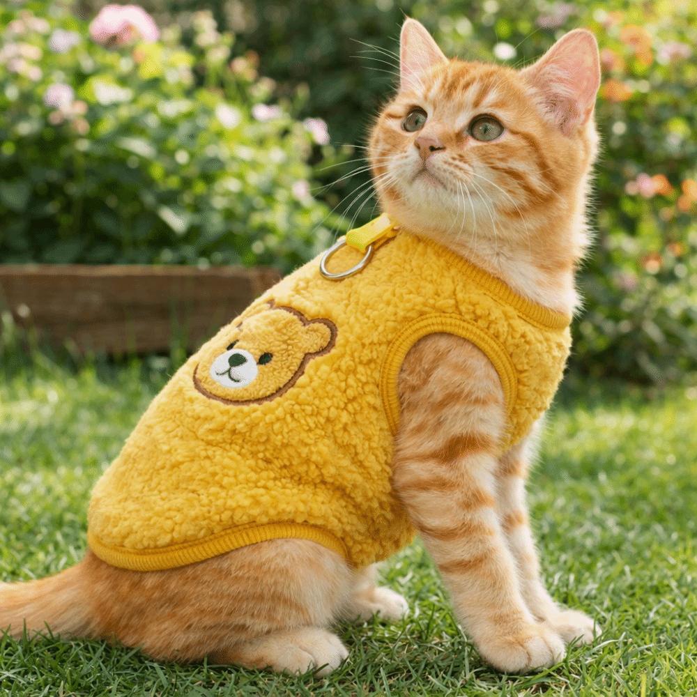 Warme Katze Ärmellose Weste Cartoon Hund Fleece Mantel Mode Welpen Jacke Wintersaison