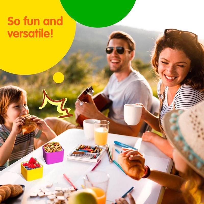 Silicone Lunch Box Dividers Bento Lunch Box Dividers Lunch Dividers Dish Cups Salad Dressing For Kids Lunch Accessories