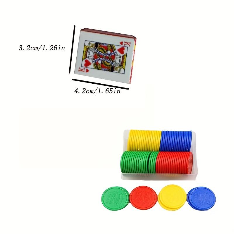 2pcs a deck of playing cards and a set of chips, paper thin poker, table game poker, magic poker props
