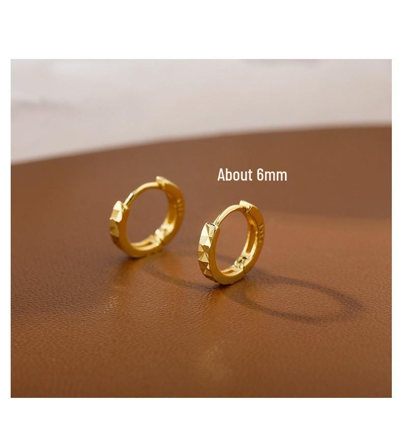 Korean Style Geometric Circle Earrings: Elegant, Versatile Ear Jewelry for Women and Students