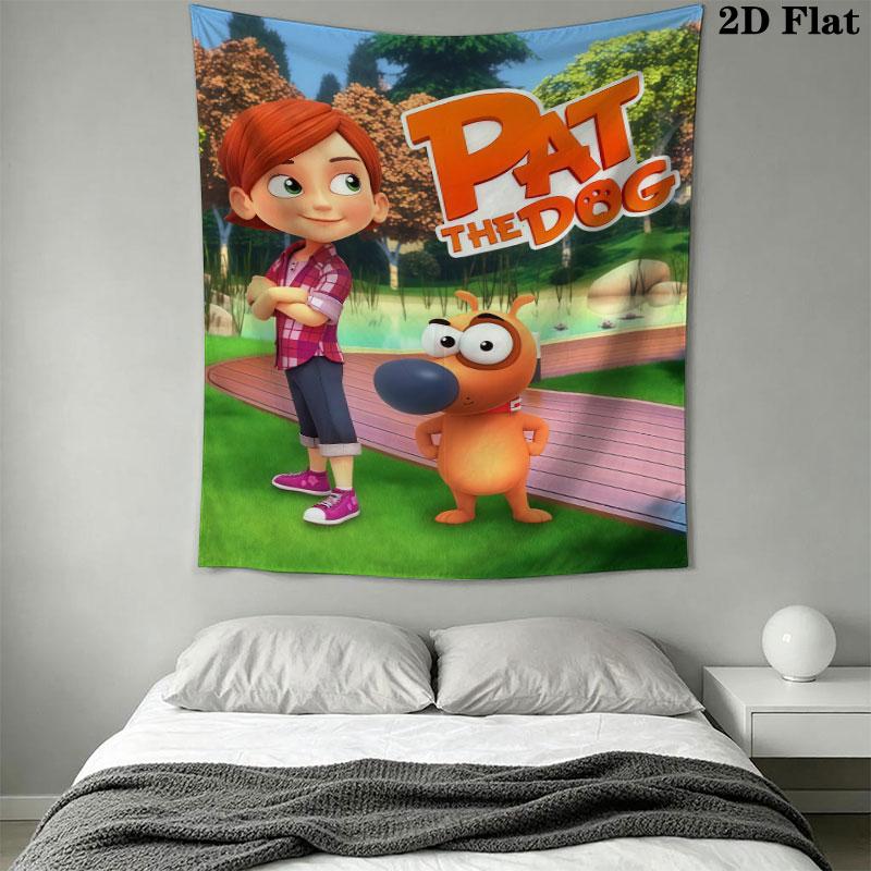 Pat the Dog Wall Hanging Printed Fabric Blanket Decorative Tapestries for Bedroom Living Room Home Decor