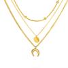 Multilayer Heart Necklaces For Women Stainless Steel Gold Color Evil Eye Pendant Chain Choker Necklace Wedding Jewerly Gift